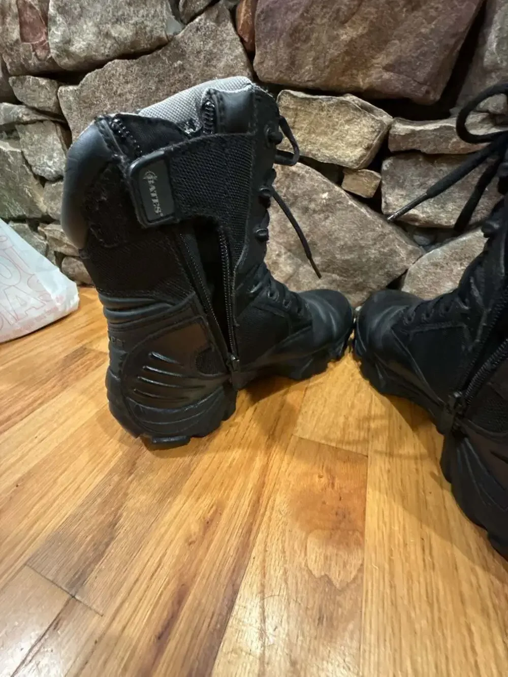 Bates Black Leather Side-Zip Tactical Boots Size 7.5